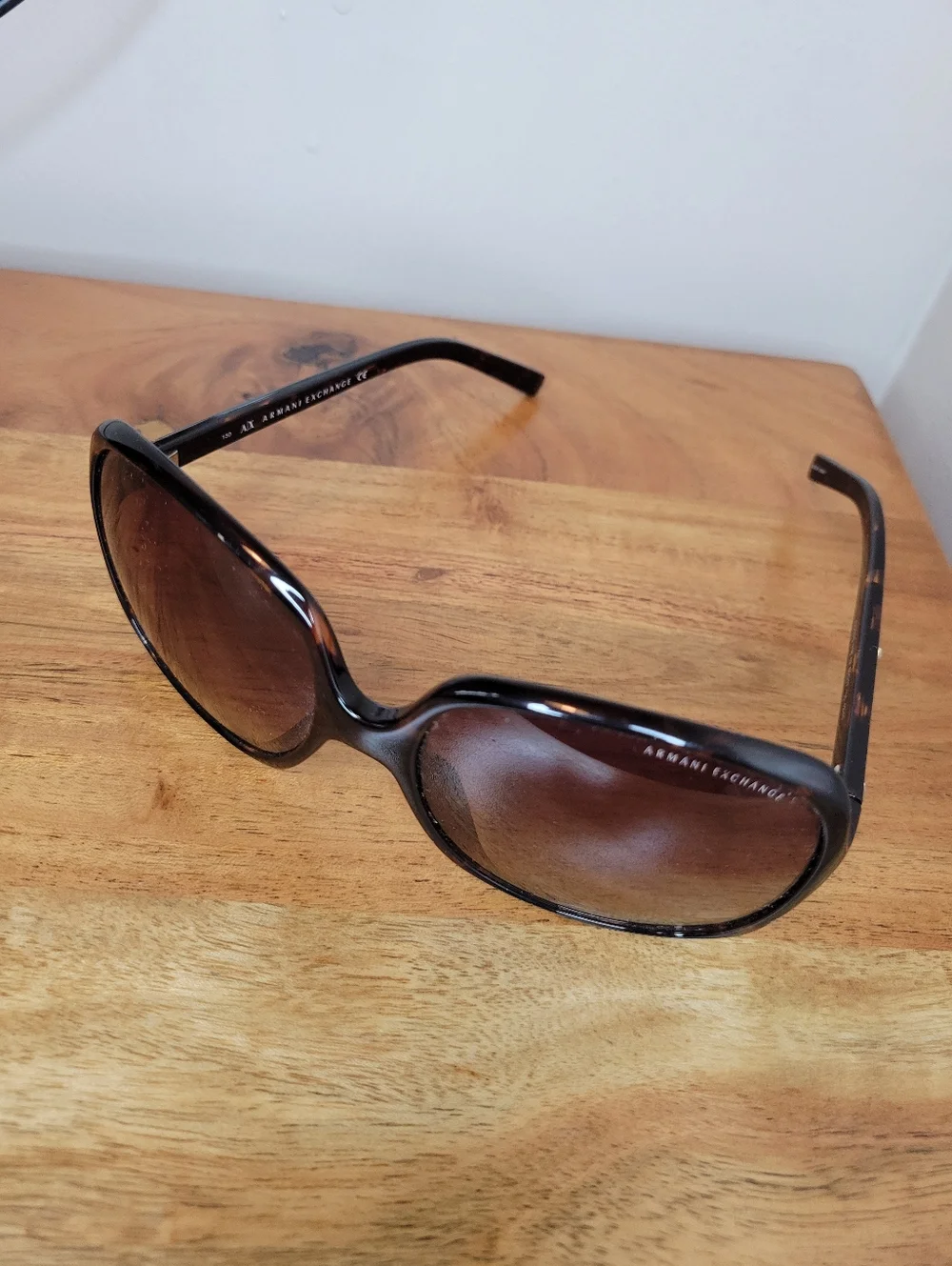 Armani Exchange AX208/S V08 Oversized Brown Tortoise Shell Sunglasses 60-17 130